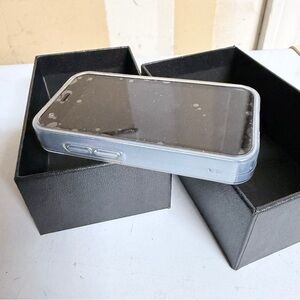 Sleek Black Smartphone with Protective Case